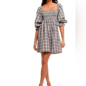 Faithful the Brand Delano Check Mini Dress Size 6